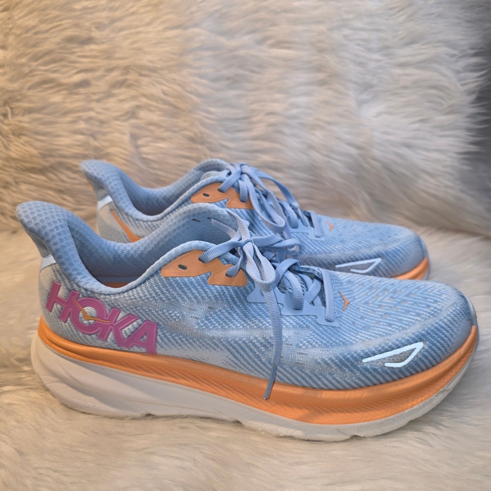 HOKA Clifton 9 Women's 9.5B Airy Blue Ice Water Running Shoes 1127896 ABIW